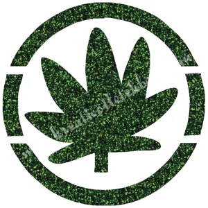 Csillámtetoválás festősablon, cannabis