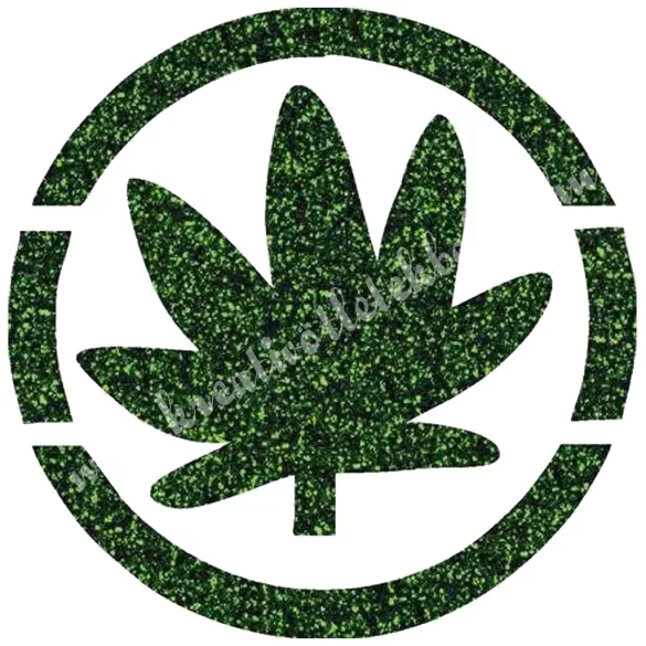 Csillámtetoválás festősablon, cannabis