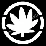 Csillámtetoválás festősablon, cannabis