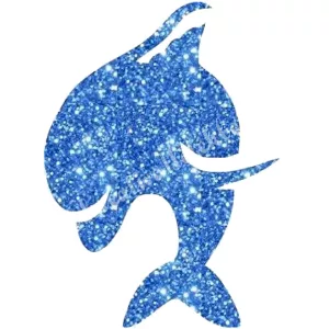 Csillámtetoválás festősablon, delfin