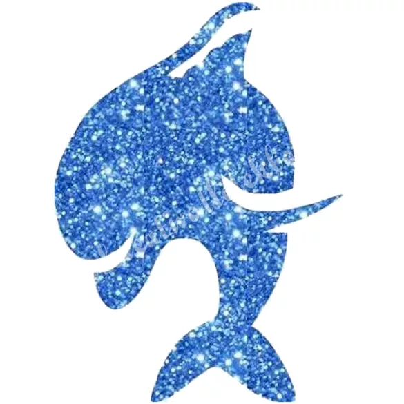 Csillámtetoválás festősablon, delfin
