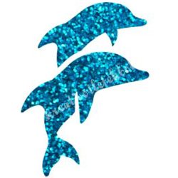 Csillámtetoválás festősablon, delfin