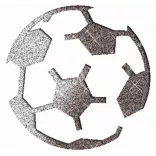 Csillámtetoválás festősablon, focilabda
