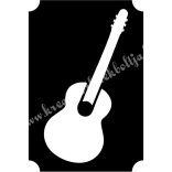 Csillámtetoválás festősablon, gitár