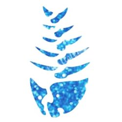 Csillámtetoválás festősablon, hal csontváz