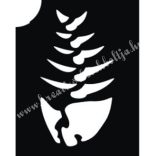 Csillámtetoválás festősablon, hal csontváz