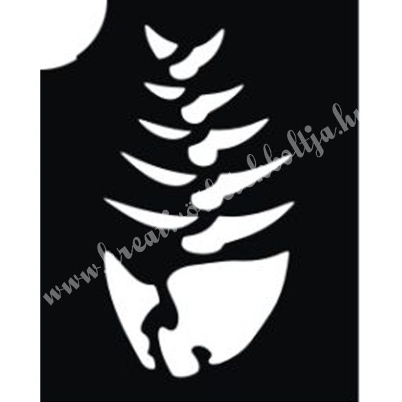 Csillámtetoválás festősablon, hal csontváz