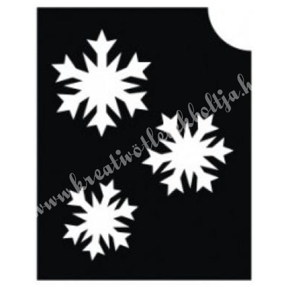 Csillámtetoválás festősablon, hópelyhek