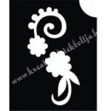 Csillámtetoválás festősablon, indás virág