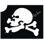 Csillámtetoválás festősablon, koponya