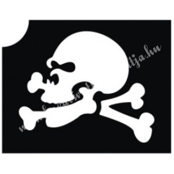 Csillámtetoválás festősablon, koponya