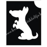 Csillámtetoválás festősablon, kutya