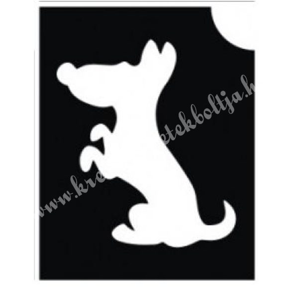 Csillámtetoválás festősablon, kutya