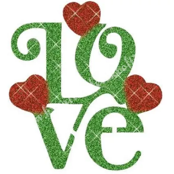 Csillámtetoválás festősablon, love