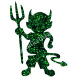 Csillámtetoválás festősablon, ördög