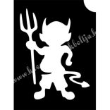 Csillámtetoválás festősablon, ördög