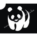 Csillámtetoválás festősablon, panda