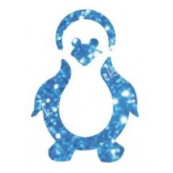 Csillámtetoválás festősablon, pingvin