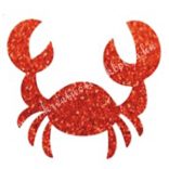 Csillámtetoválás festősablon, rák