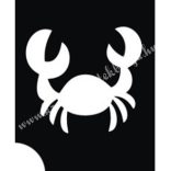 Csillámtetoválás festősablon, rák