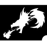 Csillámtetoválás festősablon, sárkány