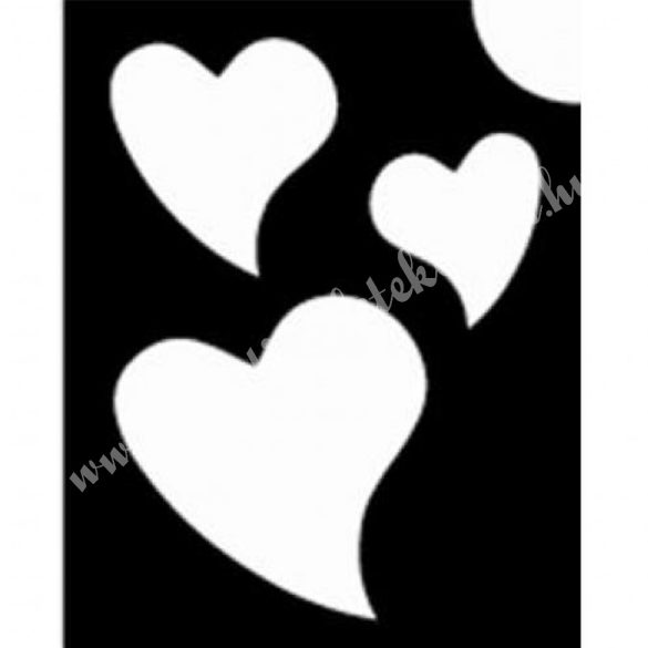 Csillámtetoválás festősablon, szívek