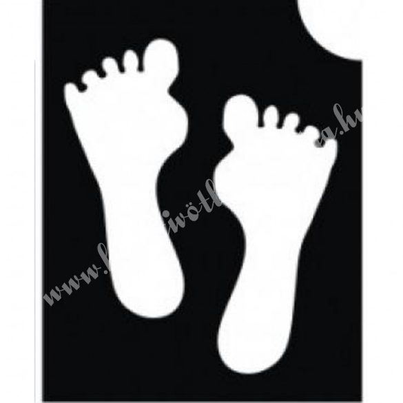 Csillámtetoválás festősablon, talp