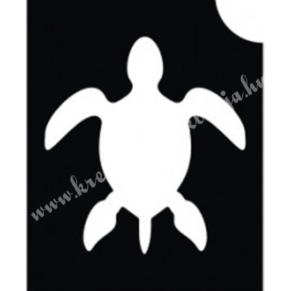 Csillámtetoválás festősablon, teknős