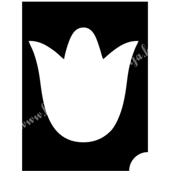 Csillámtetoválás festősablon, tulipán