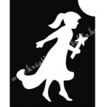 Csillámtetoválás festősablon, tündér