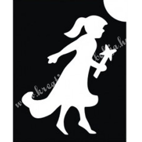 Csillámtetoválás festősablon, tündér