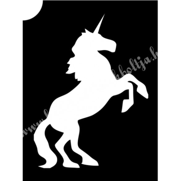 Csillámtetoválás festősablon, unikornis
