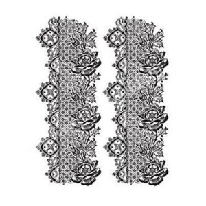 Csipke transzfer, fekete, nagy 3.