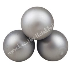   Betűzős üveggömb, titán szürke, matt, 3 db/csokor, 2 cm