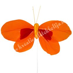 Betűzős pillangó, narancs, 10x7 cm