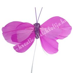 Betűzős pillangó, magenta, 10x7 cm