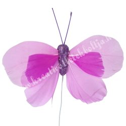 Betűzős pillangó, világos rózsaszín, 10x7 cm