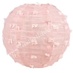 Textil lampion, világos rózsaszín, 30 cm