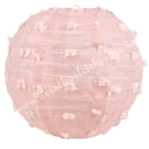 Textil lampion, világos rózsaszín, 30 cm