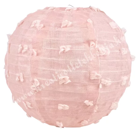 Textil lampion, világos rózsaszín, 30 cm