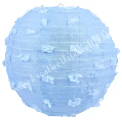 Textil lampion, világoskék, 30 cm