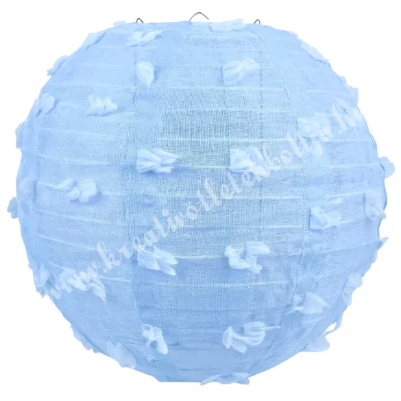 Textil lampion, világoskék, 30 cm