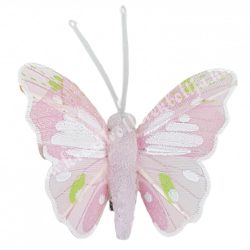 Rózsaszín csipeszes pillangó, 6., 4,5x5 cm