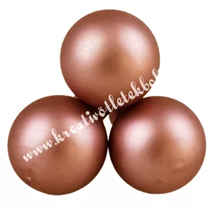 Betűzős üveggömb, korall, matt, 3 db/csokor
