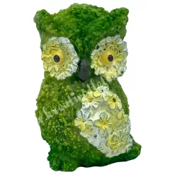 Polyresin virágos bagoly, 3,5x5 cm