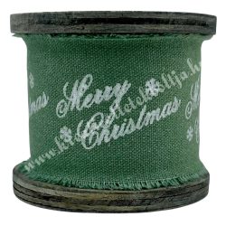 Karácsonyi szalag, zöld, 5 cm (65)
