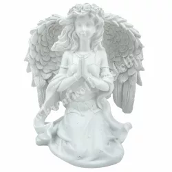 Polyresin angyal, imádkozó, 12x12,5 cm