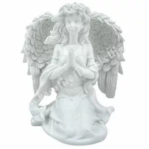 Polyresin angyal, imádkozó, 12x12,5 cm
