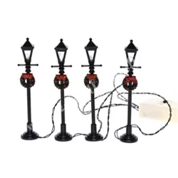   Kandeláber koszorúval, led világítással, 10,5 cm, 4 db/csomag