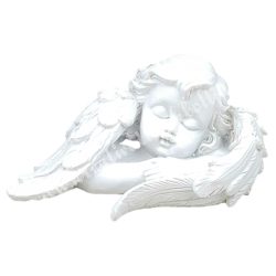 Fehér angyalka, bal karján fekvő, 8x4,5 cm